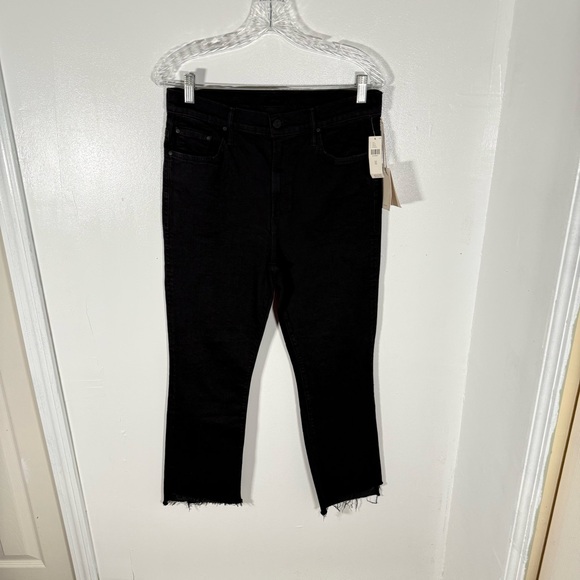 NWT MOTHER Insider Mid-Rise Crop Step Fray Jeans Not Guilty - Picture 2 of 9